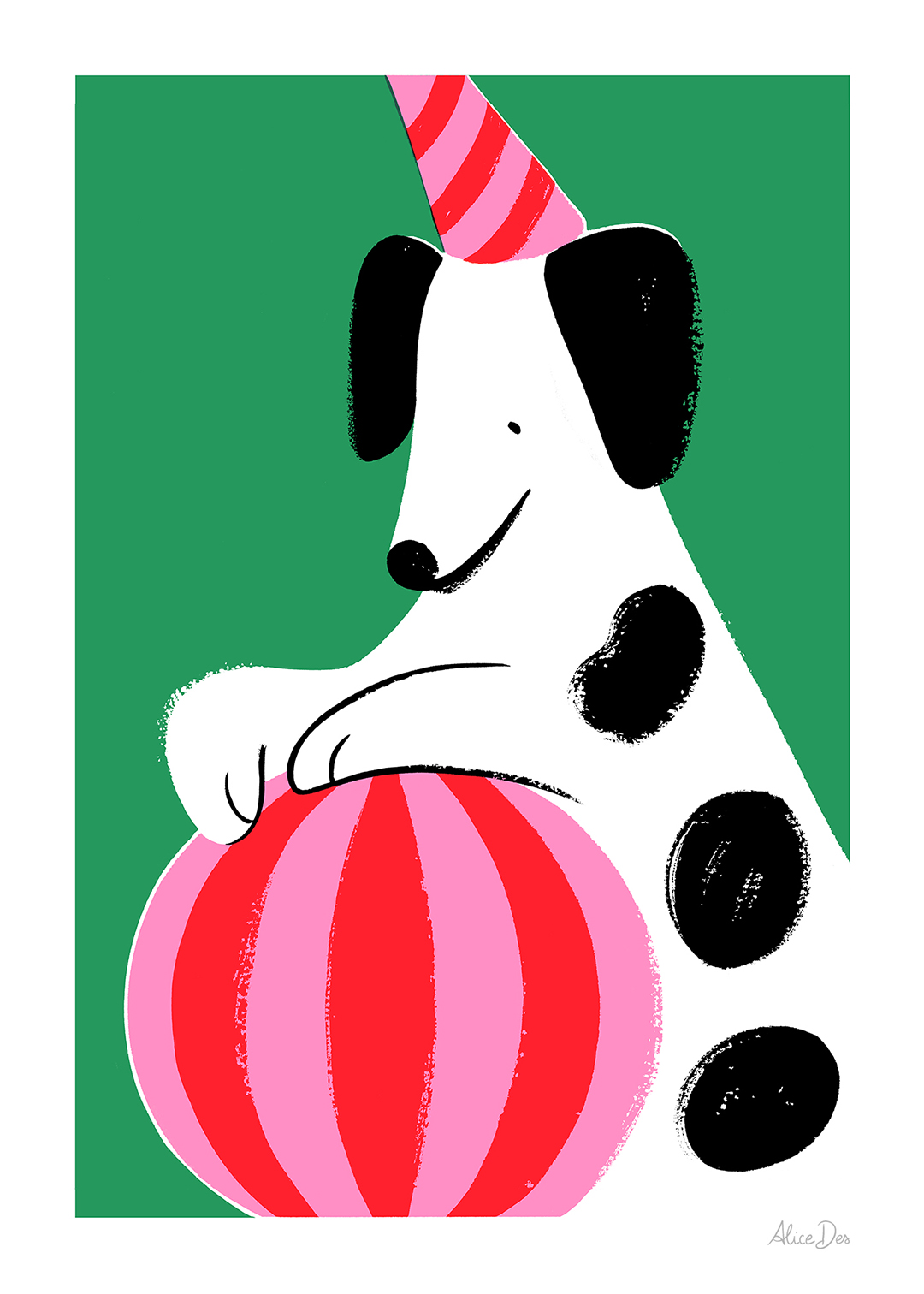 Alice Des – Sérigraphie – Party Pup
